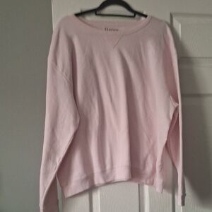Hanes Women's Soft Pink Crew Neck Sweater